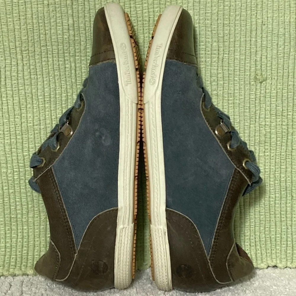 Timberland Earthkeepers Womens Blue/Brown Leather Lace Up Casual Shoes SZ US 8W